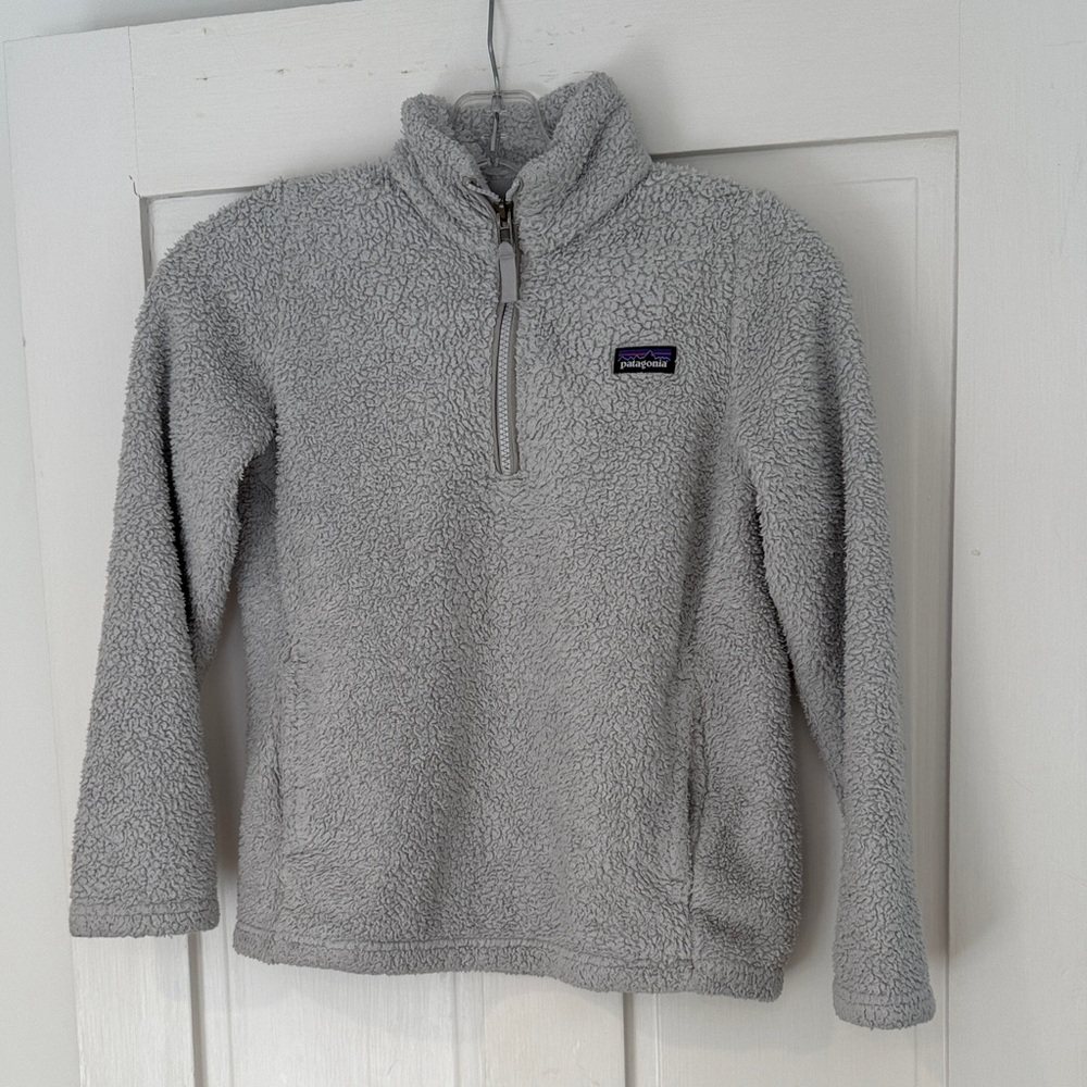 Patagonia Kids Light Gray Fleece Pullover